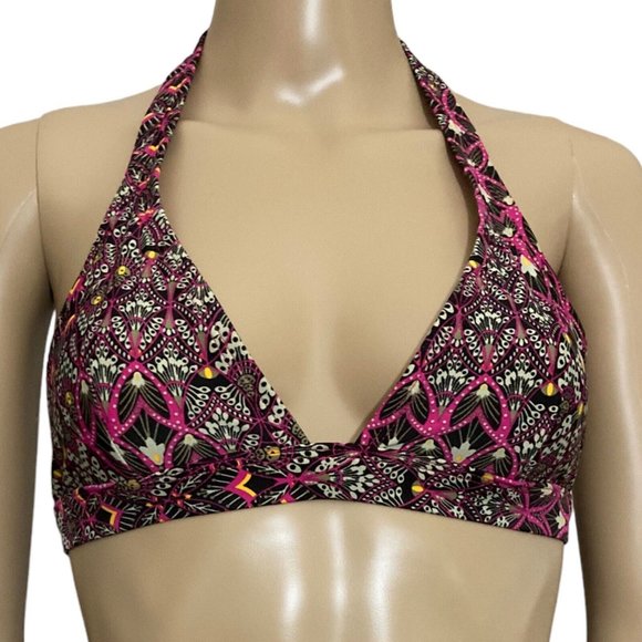 Patagonia Womens Small Multicolored Triangle Halter Swimsuit Bikini Top - Picture 1 of 4